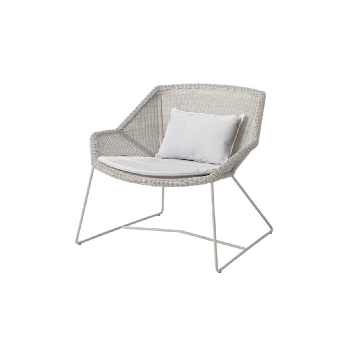 Cane-line Breeze Lounge Chair in Sand with White cushion