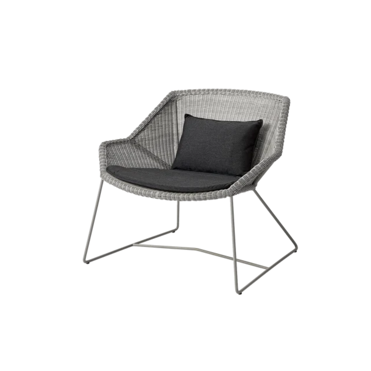 Cane-line Breeze Lounge Chair in Taupe with Black cushion
