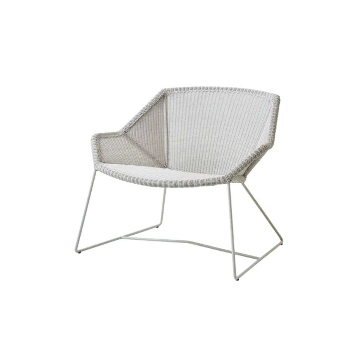 Cane-line Breeze Lounge Chair in White Gray, no cushion