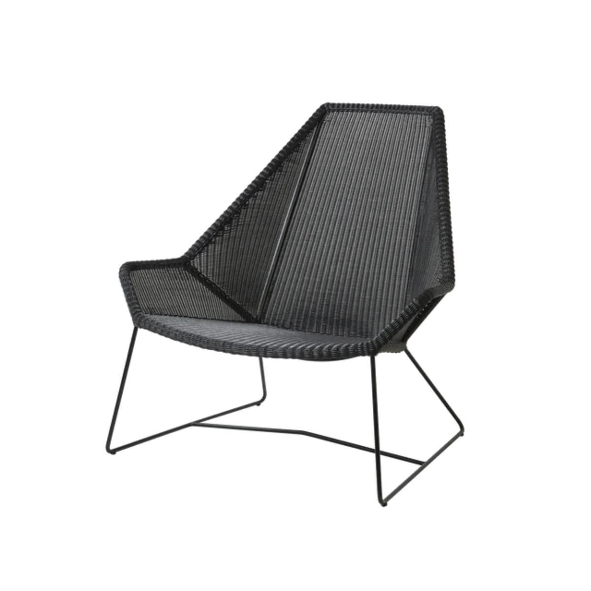 Cane-line Breeze Highback Chair in Black, no cushion