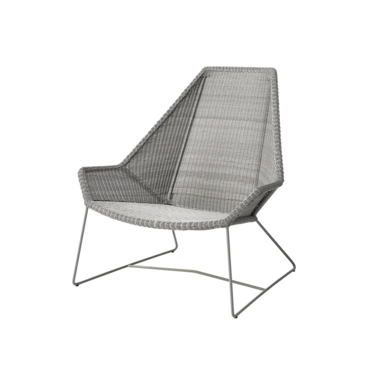 Cane-line Breeze Highback Chair in Taupe, no cushion