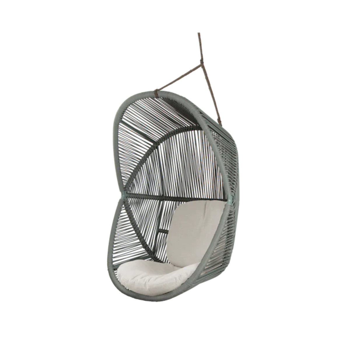 Cane-line Hive Chair in Dusty Green with Taupe -String Soft Rope base, Sand cushion