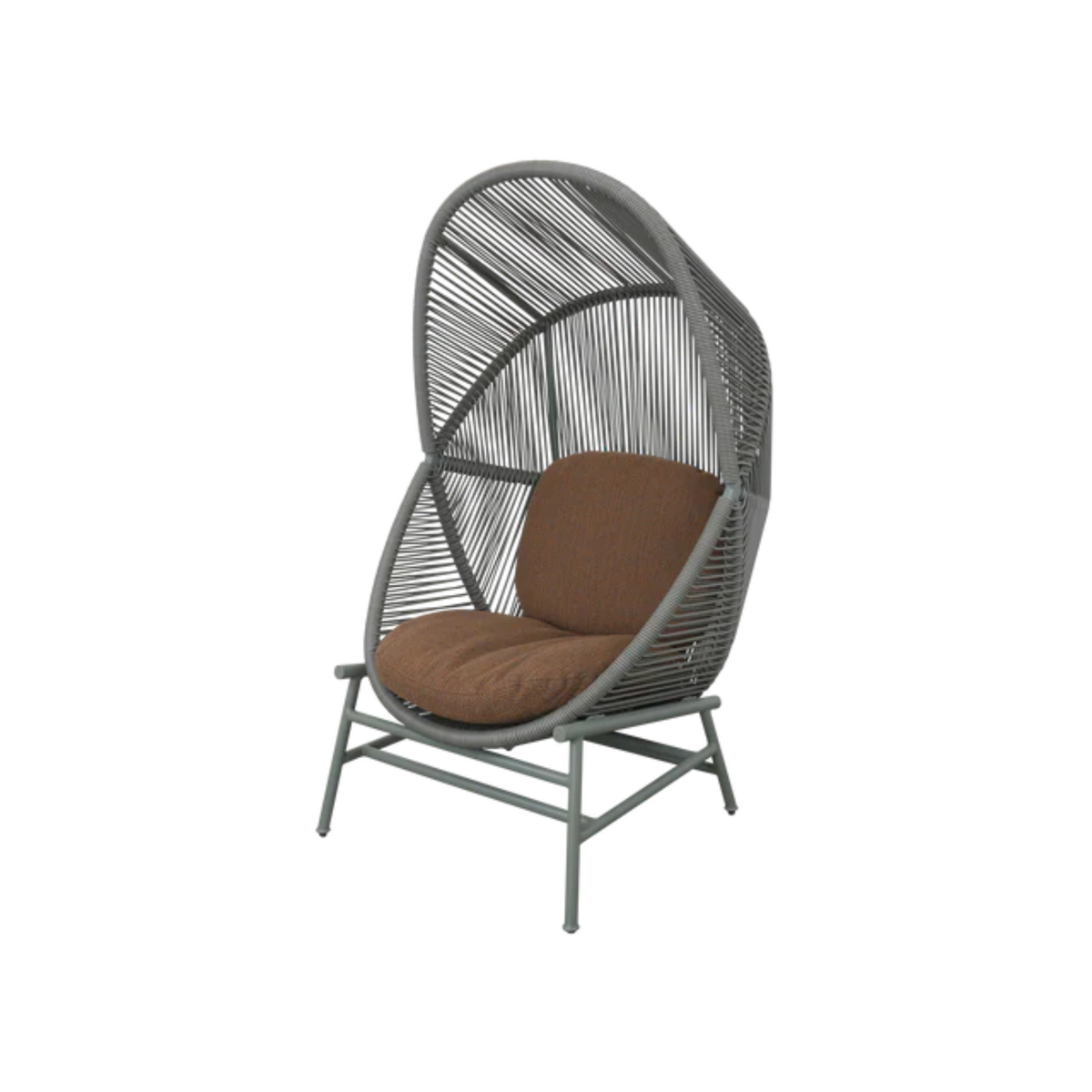 Cane-line Hive Chair in Natural with Sand base, Umber Brown cushion