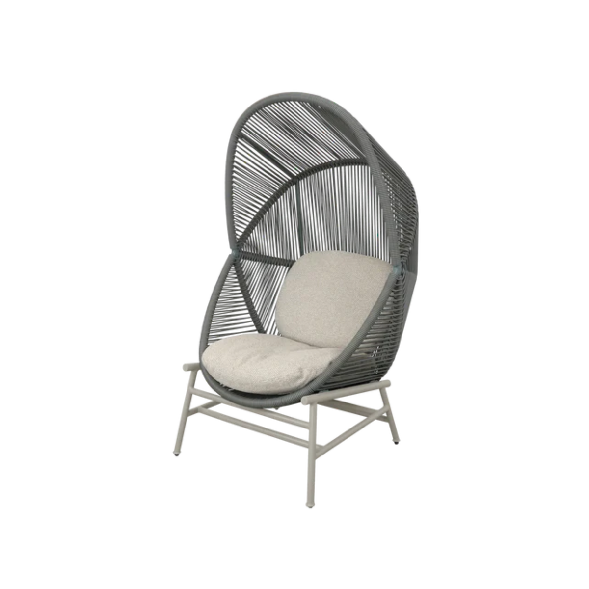 Cane-line Hive Chair in Dusty Green with Sand base, Desert Sand cushion