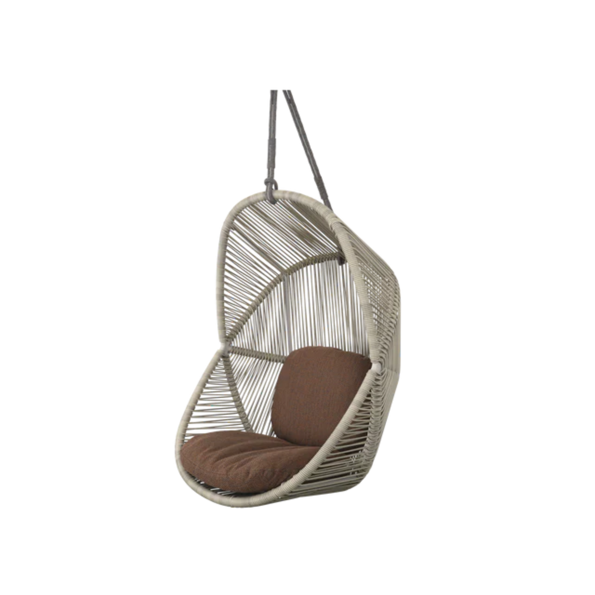 Cane-line Hive Chair in Sand with Taupe -String Soft Rope base, Umber Brown cushion