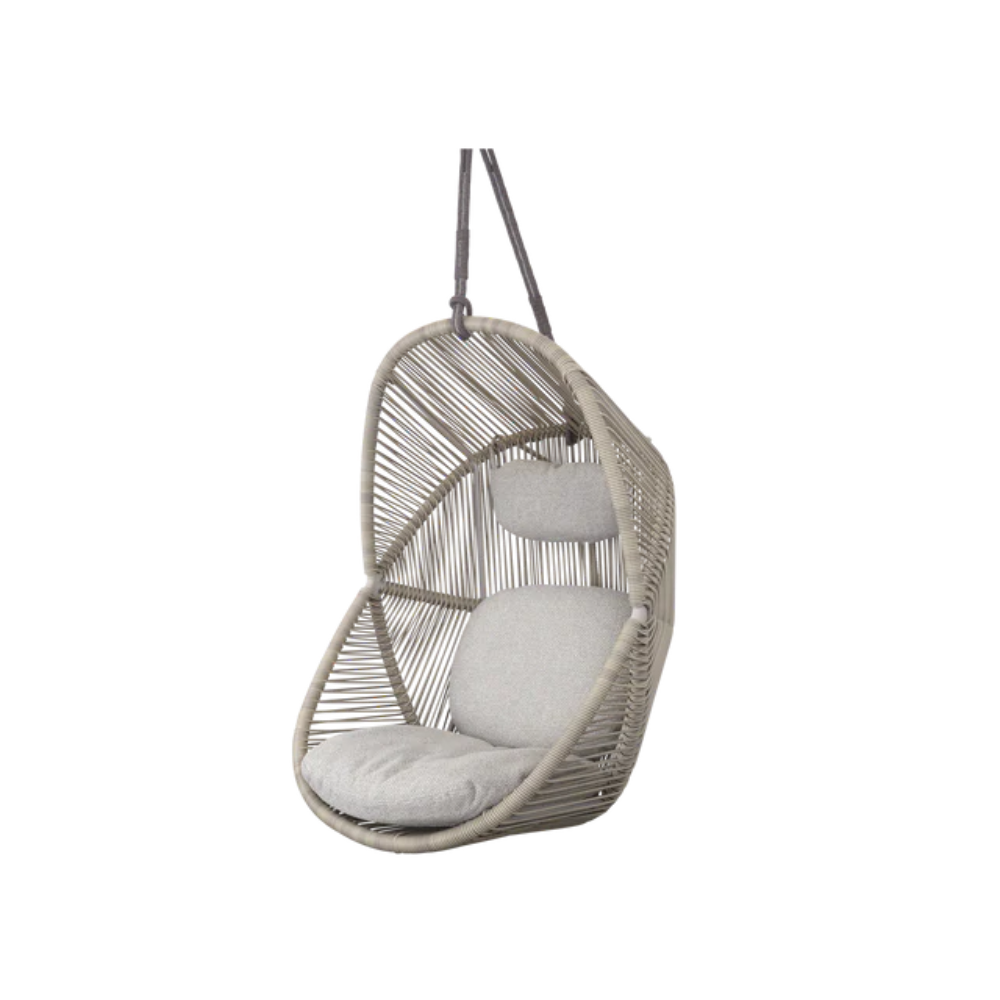 Cane-line Hive Chair Rope in Sand with Taupe rope, Desert Sand cushion set, rattan