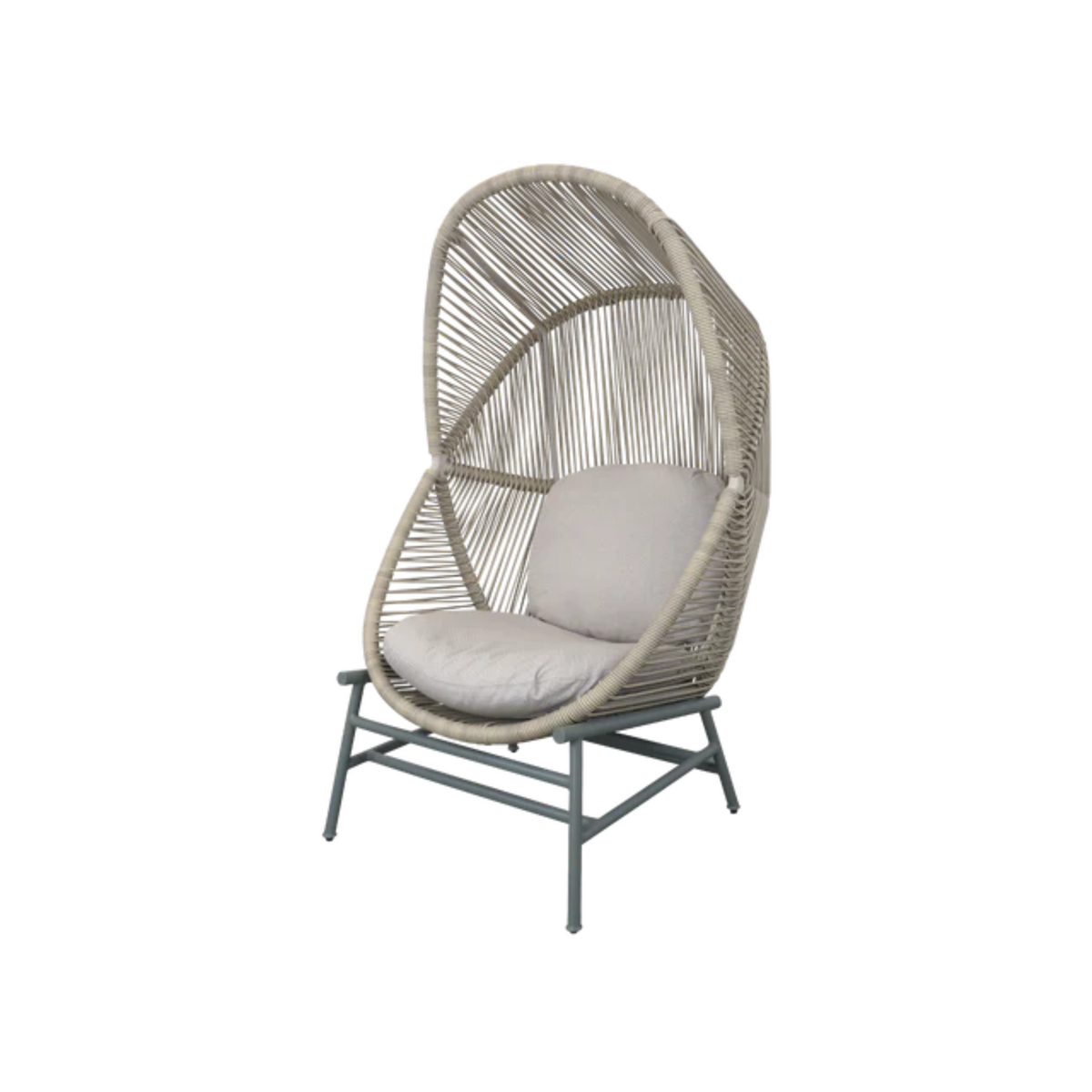 Cane-line Hive Chair in Sand with Dusty Green base