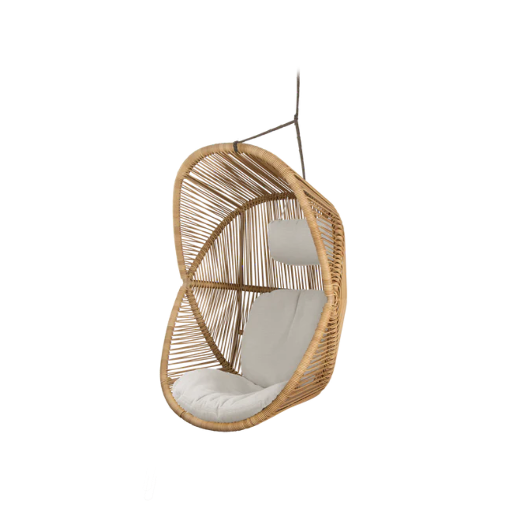 Cane-line Hive Chair Rope in Natural with Taupe rope, Sand cushion set, rattan