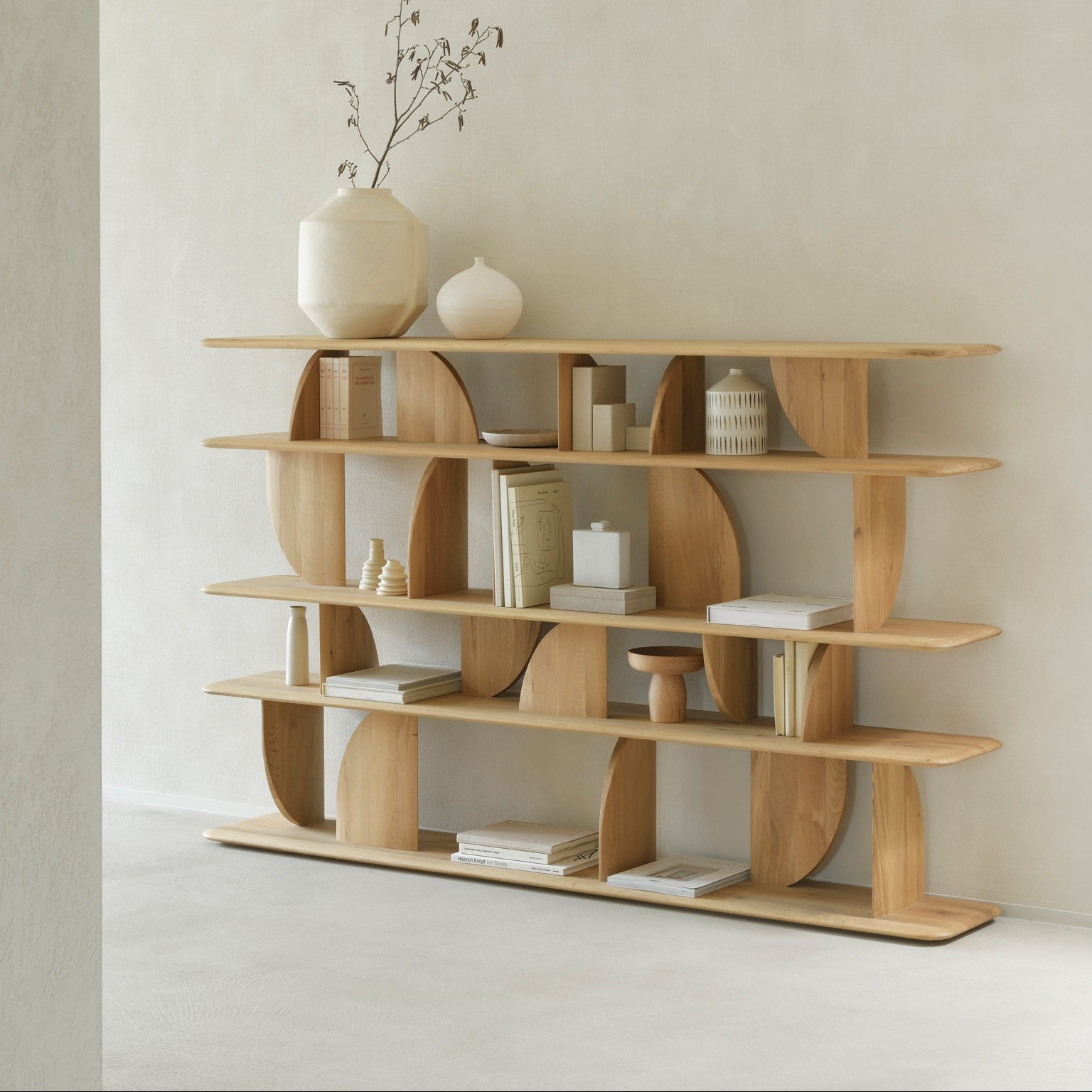 Ethnicraft Geometric Rack in oak, FSC-certified solid oak