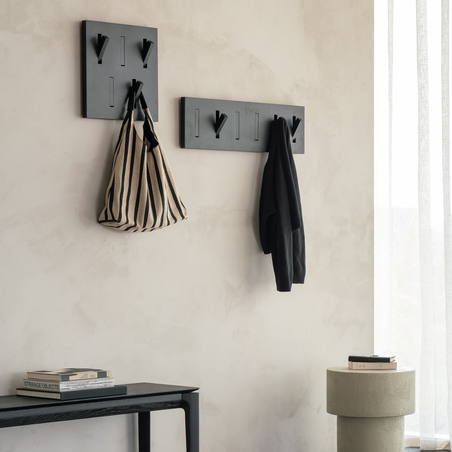 Ethnicraft Utilitile Square Wall Hanger, FSC-certified solid wood furniture by Belgian brand