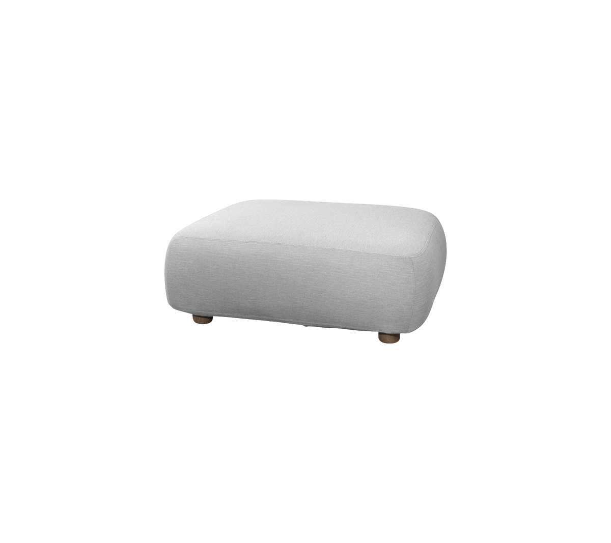 Cane-line Capture Outdoor Pouf in light grey AirTouch, solution-dyed acrylic upholstery
