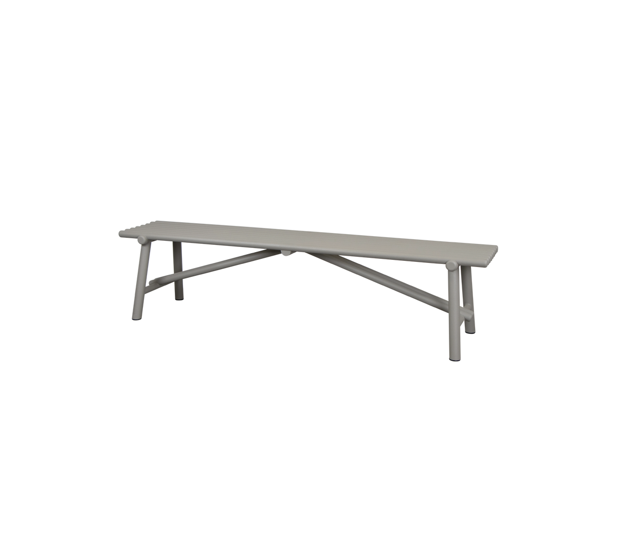 Cane-line Sticks Bench in Taupe powder-coated aluminum, backless 74.9 in bench