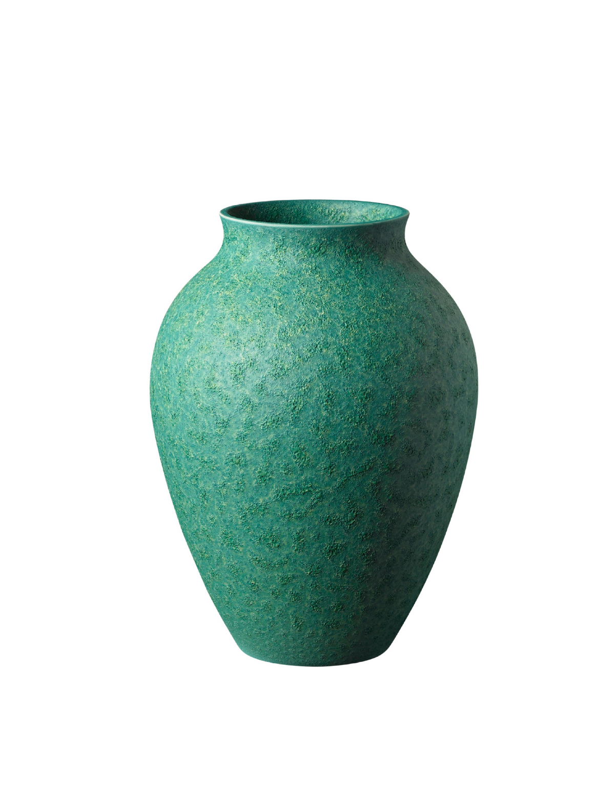 Knabstrup Vase in verdigris green, 7.9 in, glazed earthenware