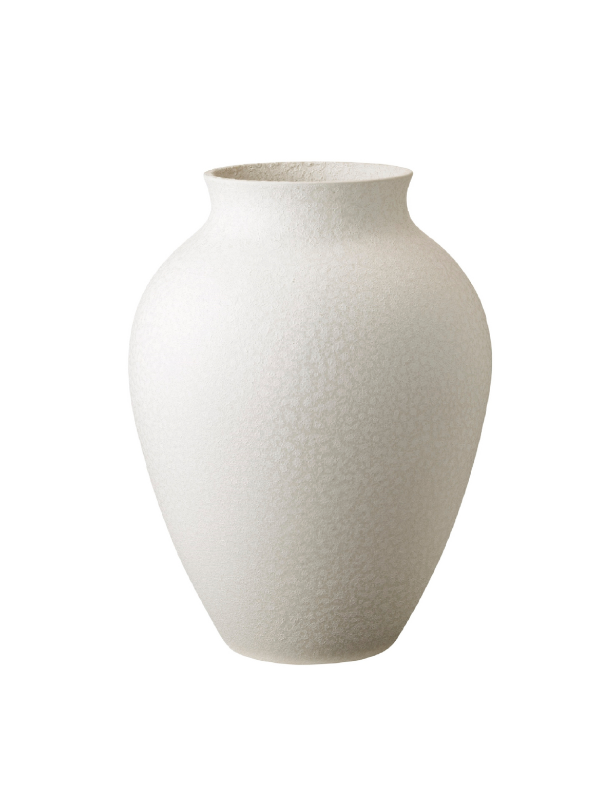Knabstrup Vase in white, 10.6 in, glazed earthenware