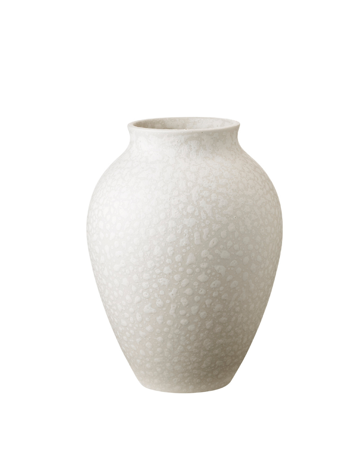 Knabstrup Vase in white, 7.9 in, glazed earthenware