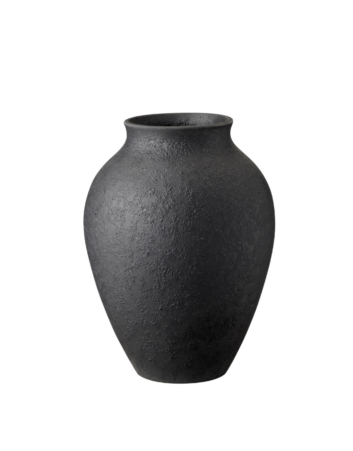 Knabstrup Vase in black, 7.9 in, glazed earthenware