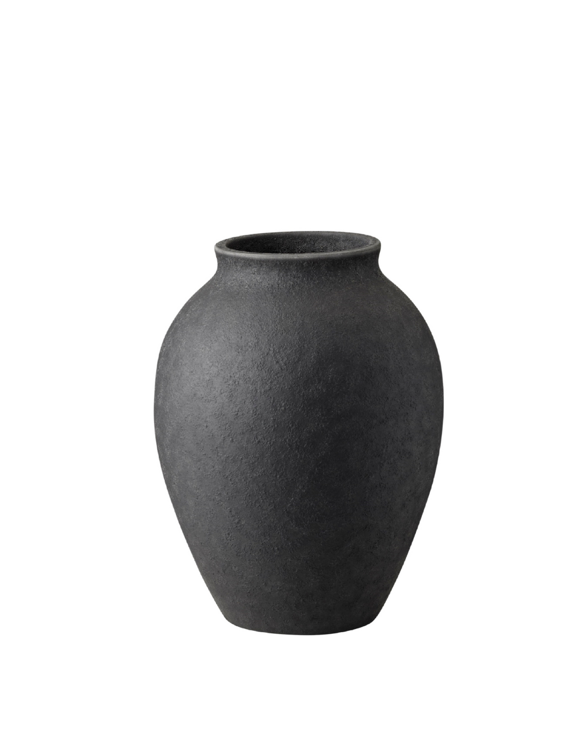 Knabstrup Vase in black, 4.9 in, glazed earthenware