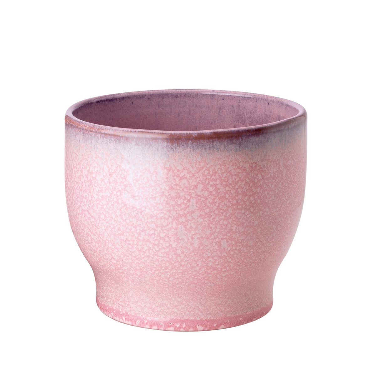 Knabstrup Flowerpot in rose, 6.5 in, glazed terracotta