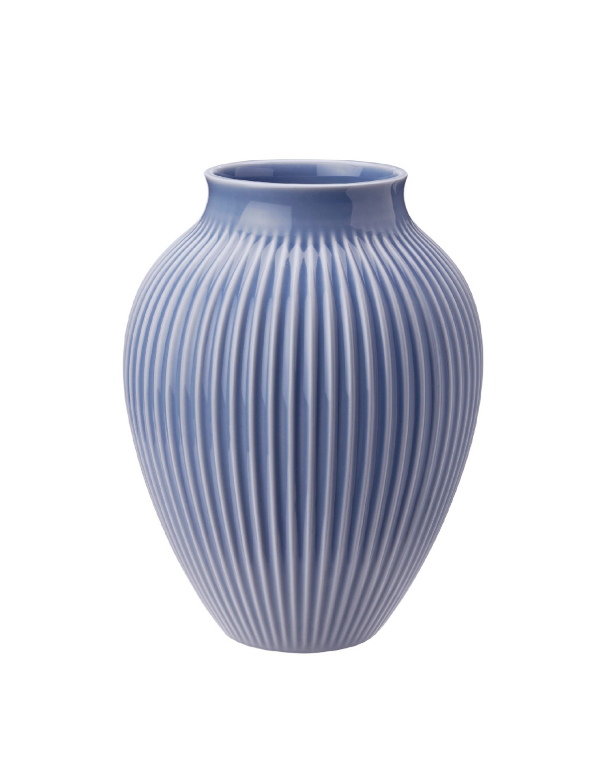 Knabstrup Ripple Vase in lavender, glazed earthenware