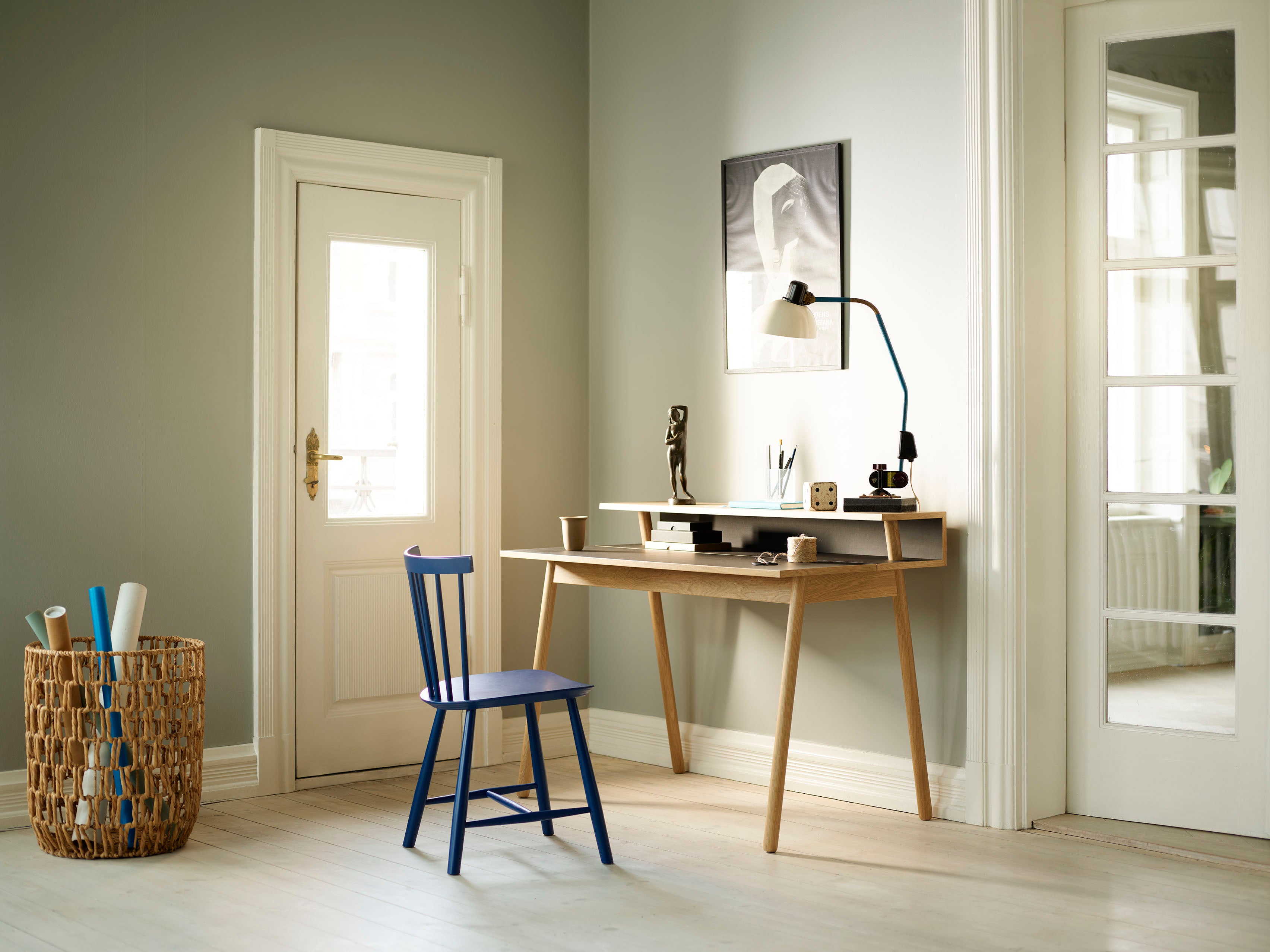 FDB Møbler Chair in solid oak, designed in 1955 by Poul M. Volther, a Danish mid-century cooperative design