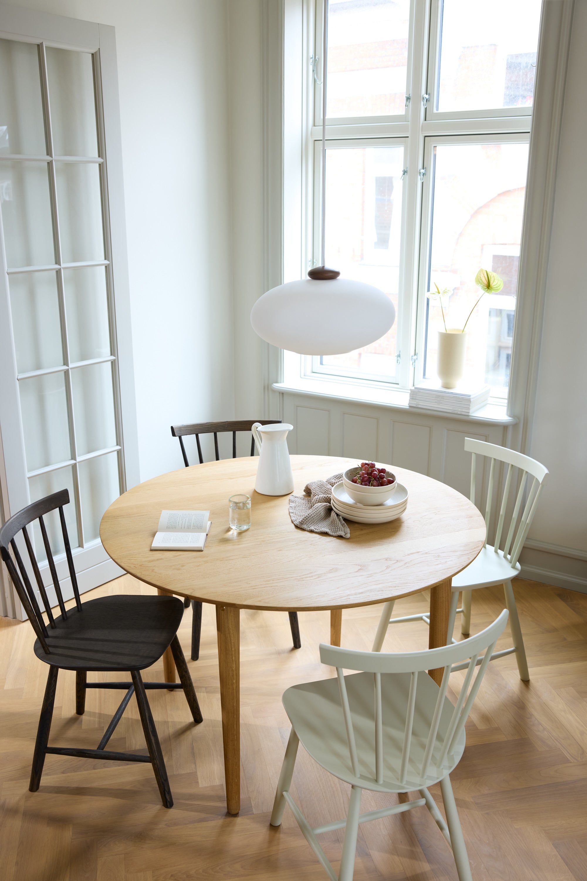 FDB Møbler Chair in solid oak, designed in 1955 by Poul M. Volther, a Danish mid-century cooperative design