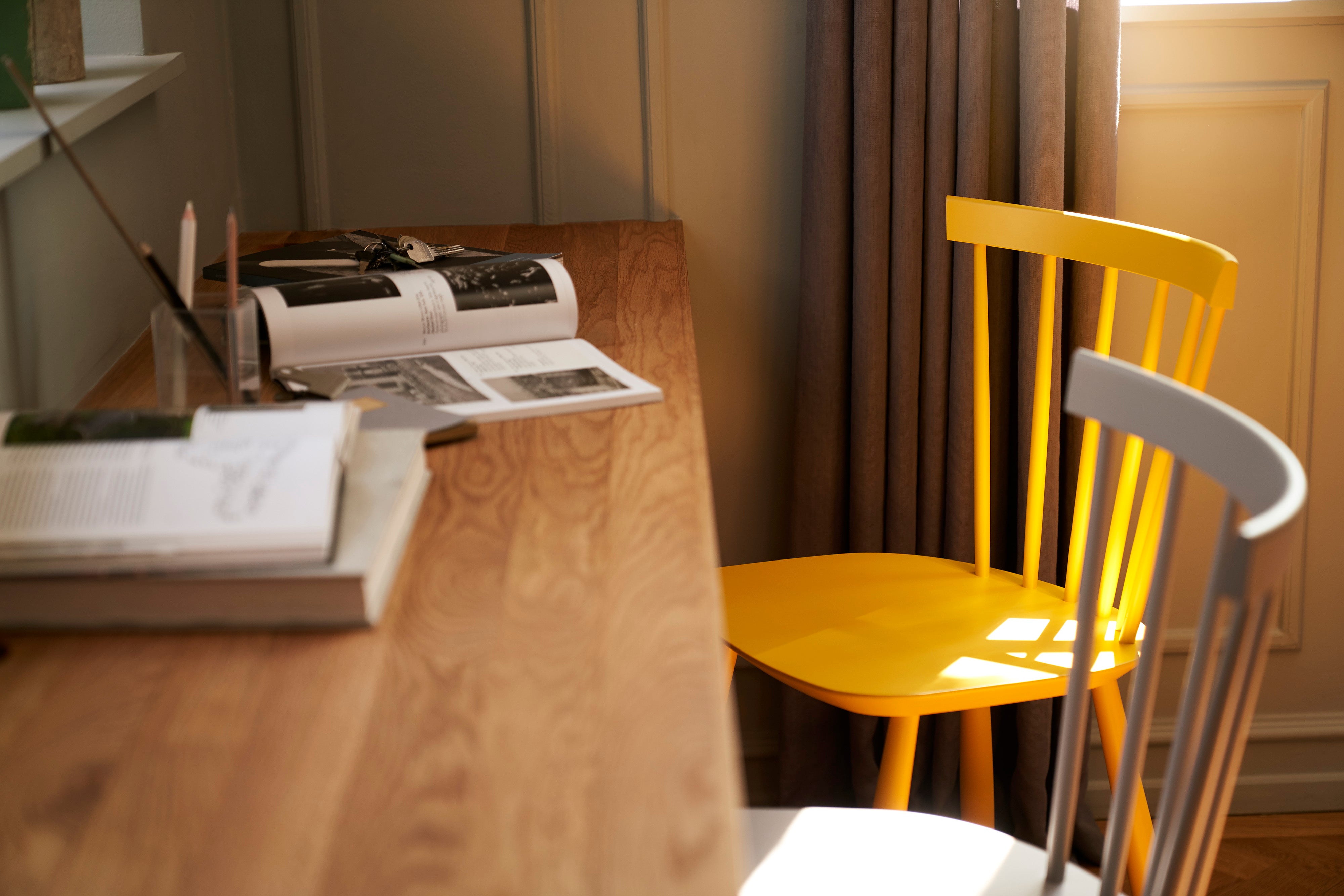 FDB Møbler Chair in solid oak, designed in 1955 by Poul M. Volther, a Danish mid-century cooperative design