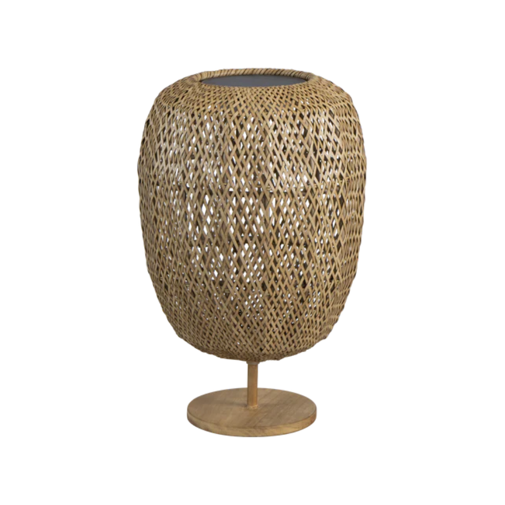 Cane-line Illusion Glow Table Lamp Medium in Natural with Solar LED add-on