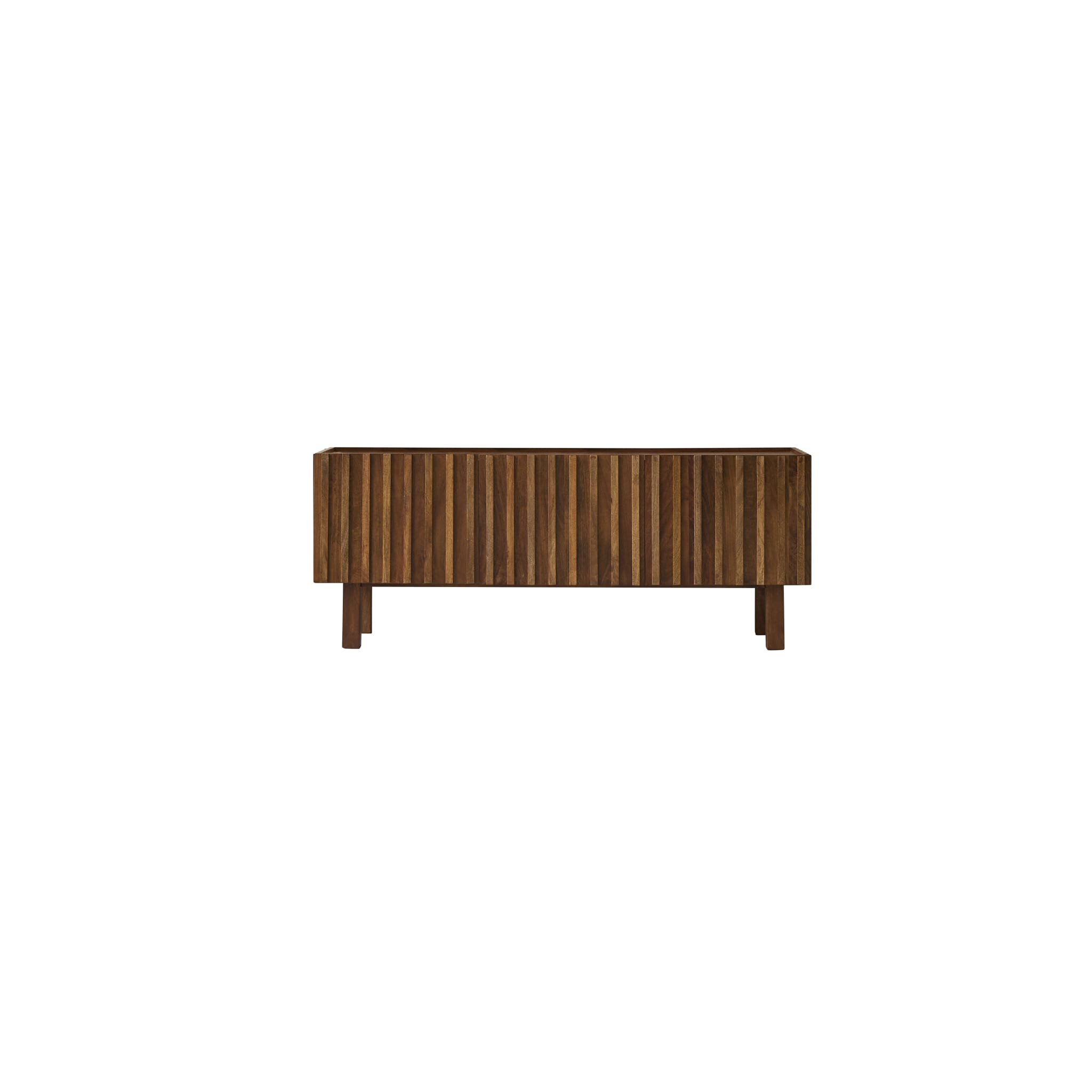 Close-up of mango wood grain on the Tikamoon Milo TV stand