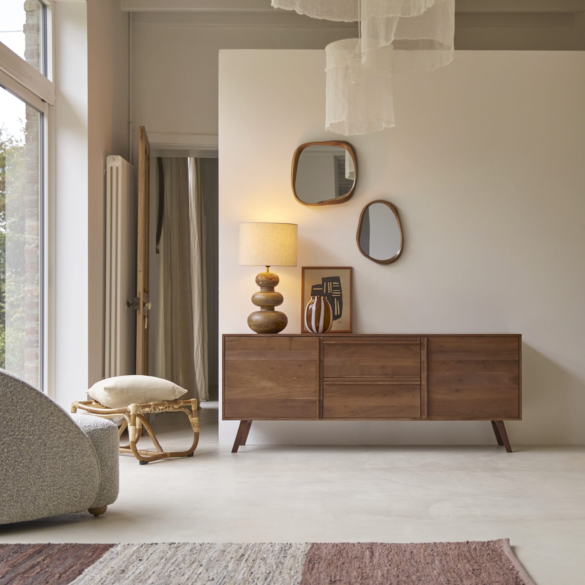 Tikamoon Niels sideboard in solid acacia wood