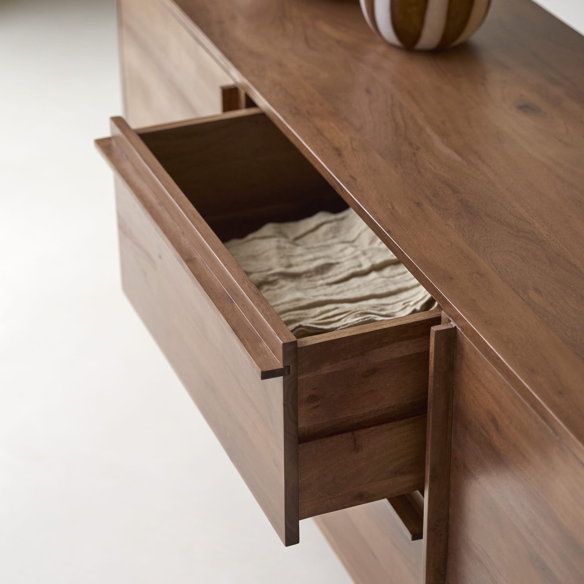 Tikamoon Niels sideboard in solid acacia wood, alternate angle