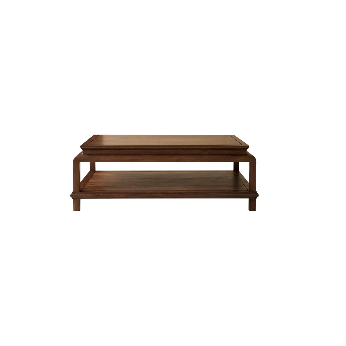 Tikamoon Achille solid acacia coffee table, front view