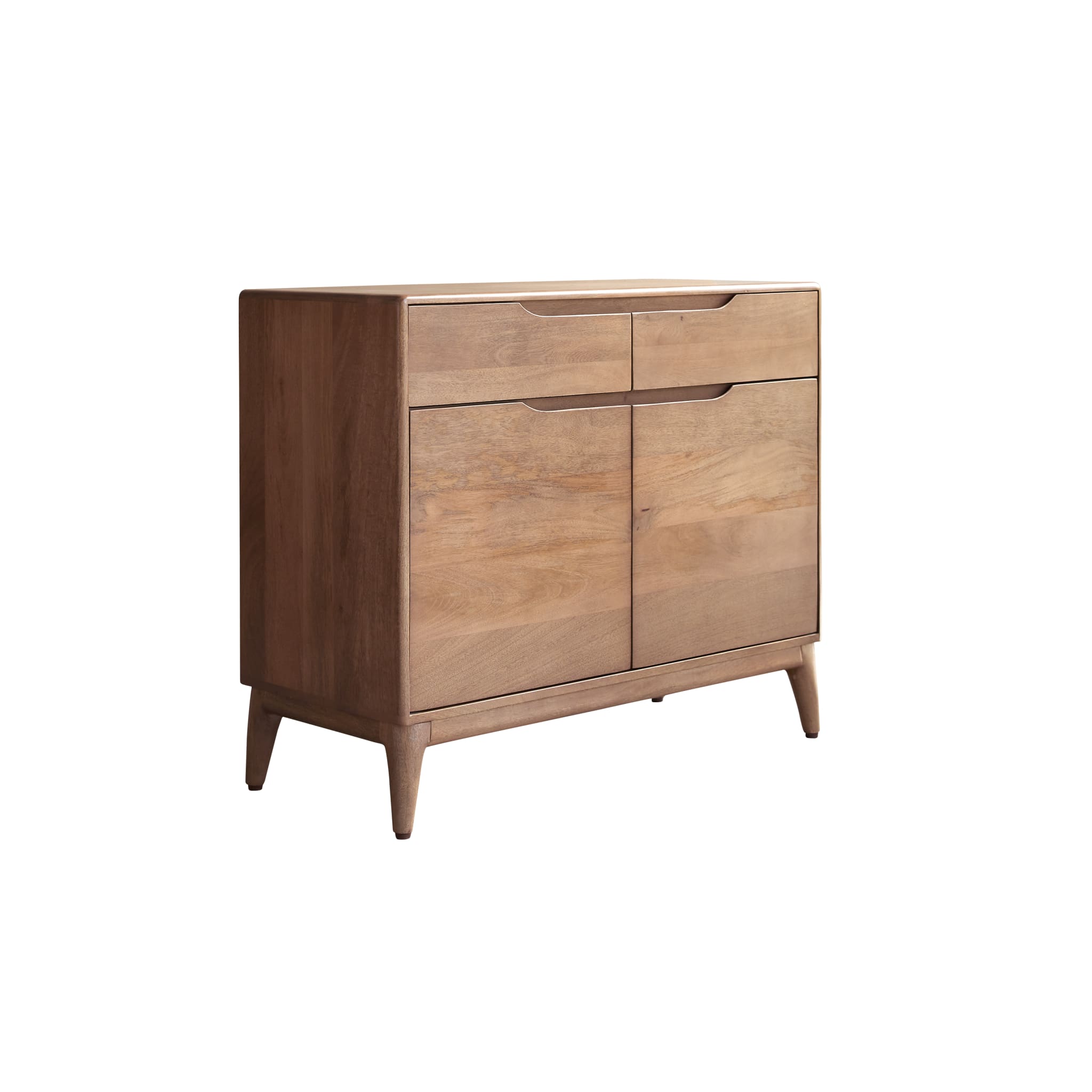 Close-up of mango wood grain on the Tikamoon Gabrielle 39" sideboard