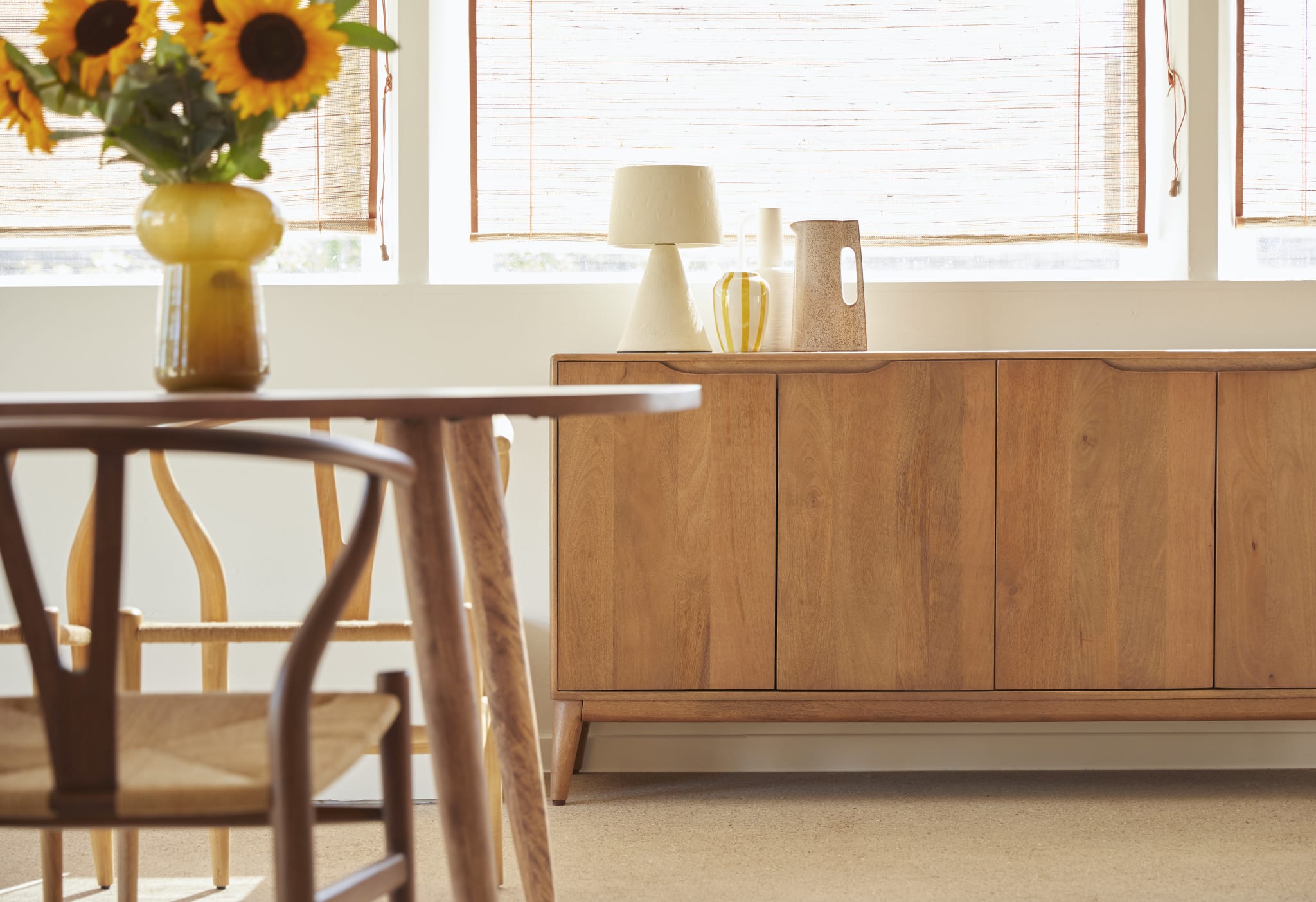Tikamoon Gabrielle 63" sideboard in solid mango wood, secondary view