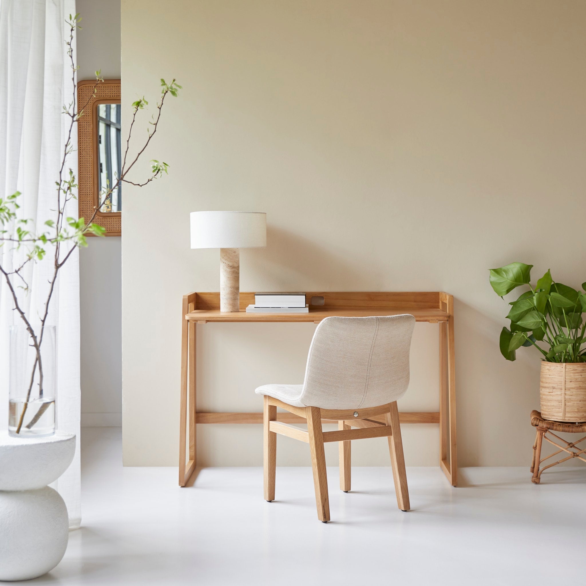Tikamoon Philip foldable desk in solid teak