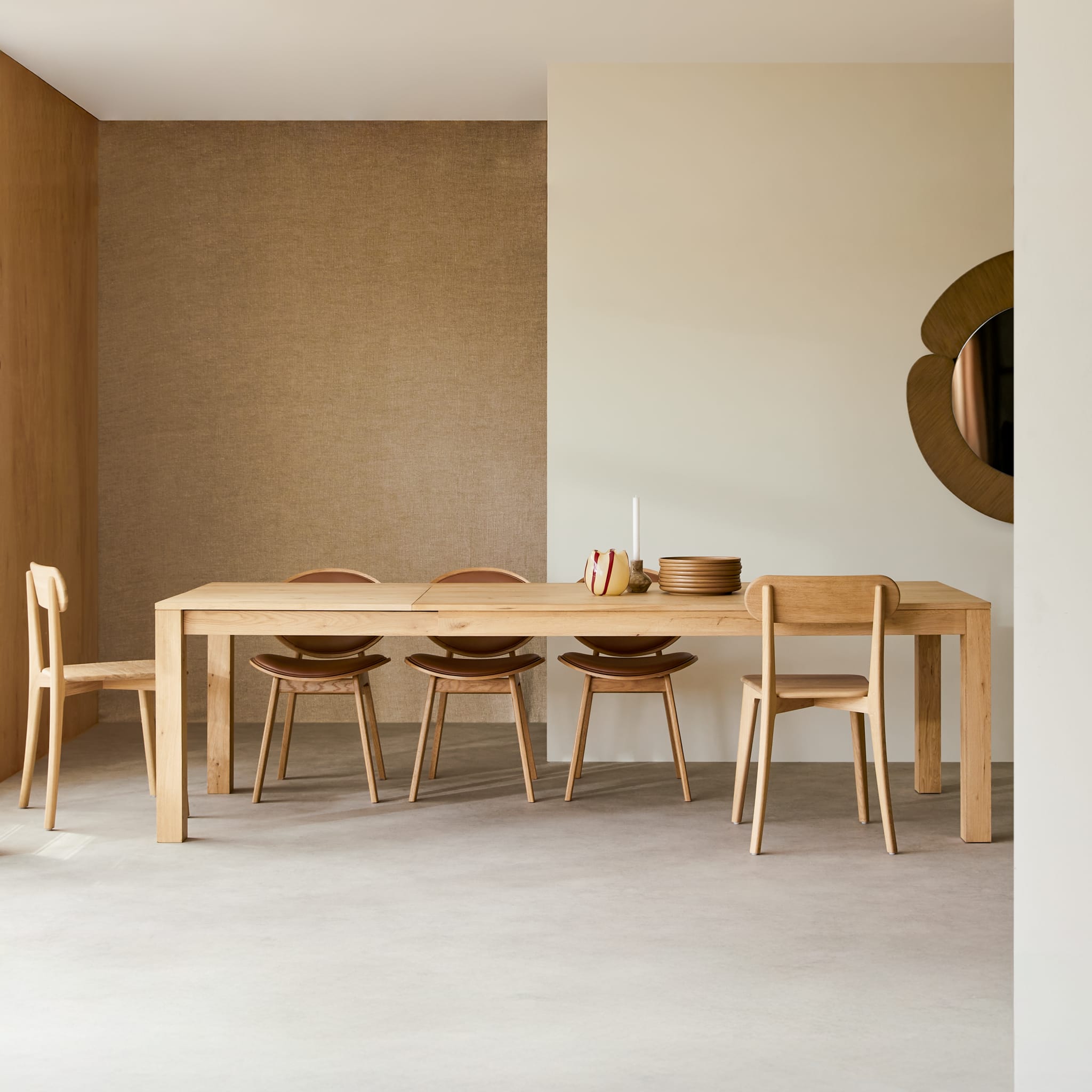 Tikamoon Eden extendable dining table in solid oak