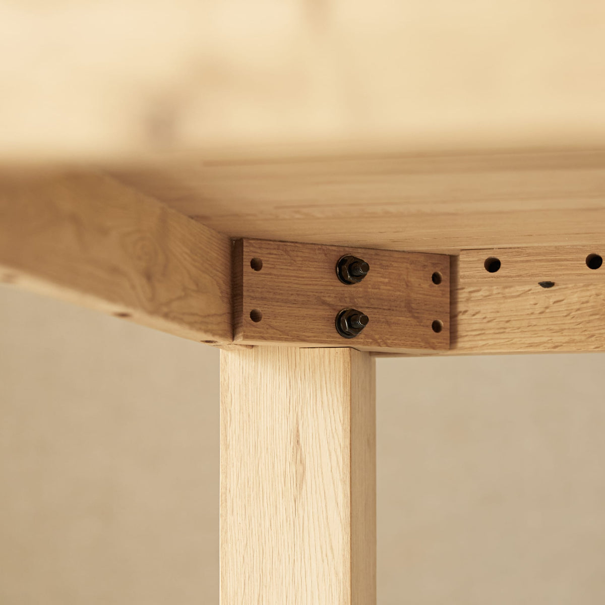 Tikamoon Eden extendable dining table in solid oak, additional angle