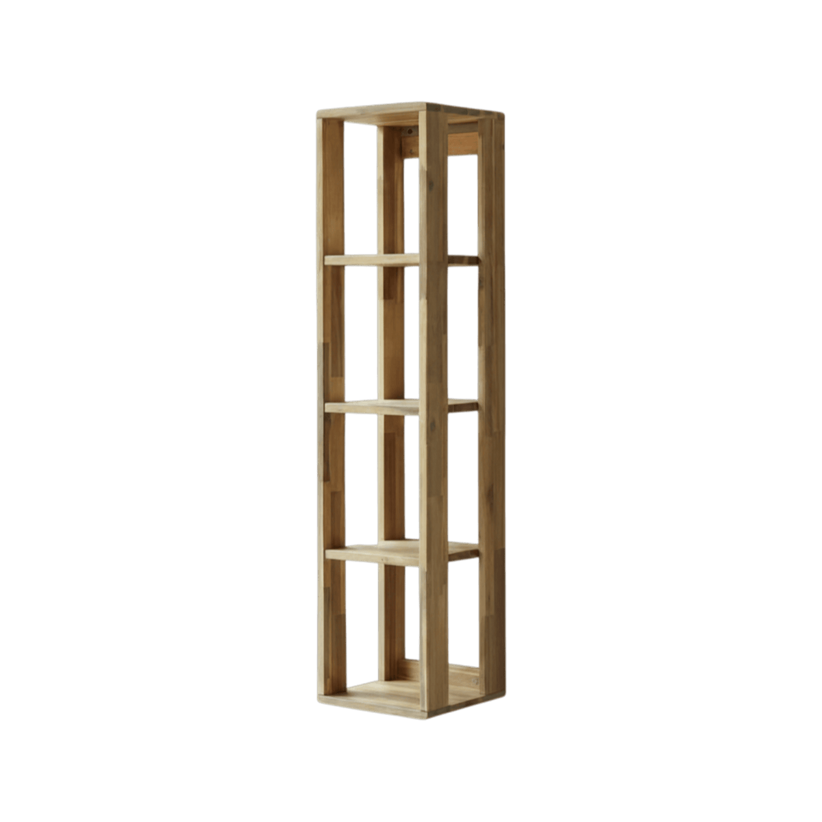 Tikamoon Lila wall-mounted acacia cabinet styled above a vanity