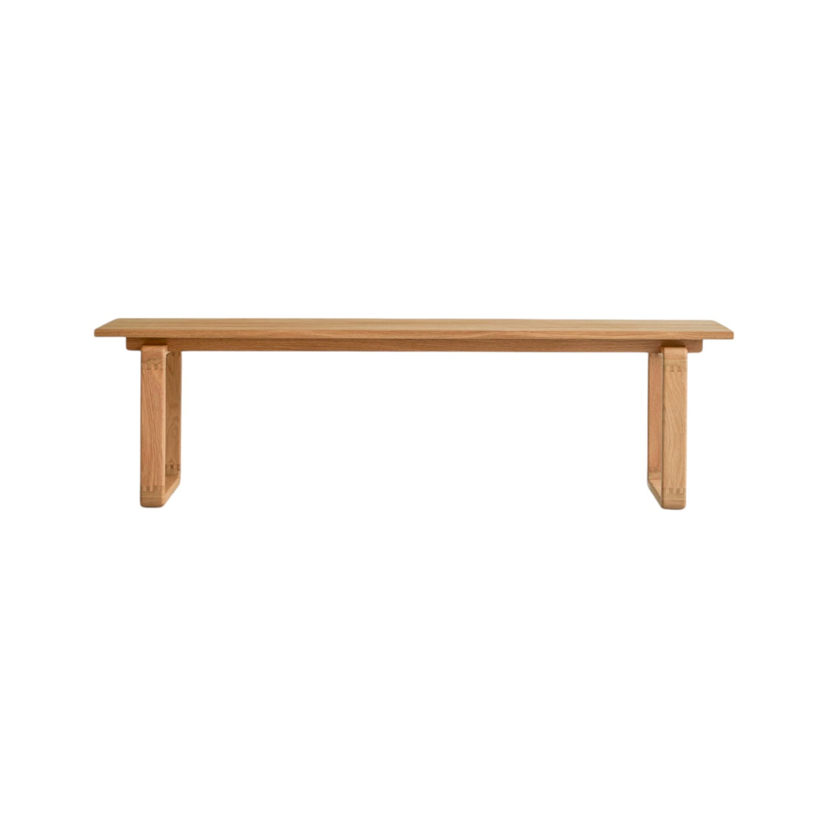 Tikamoon Sybille solid oak bench styled at a dining table