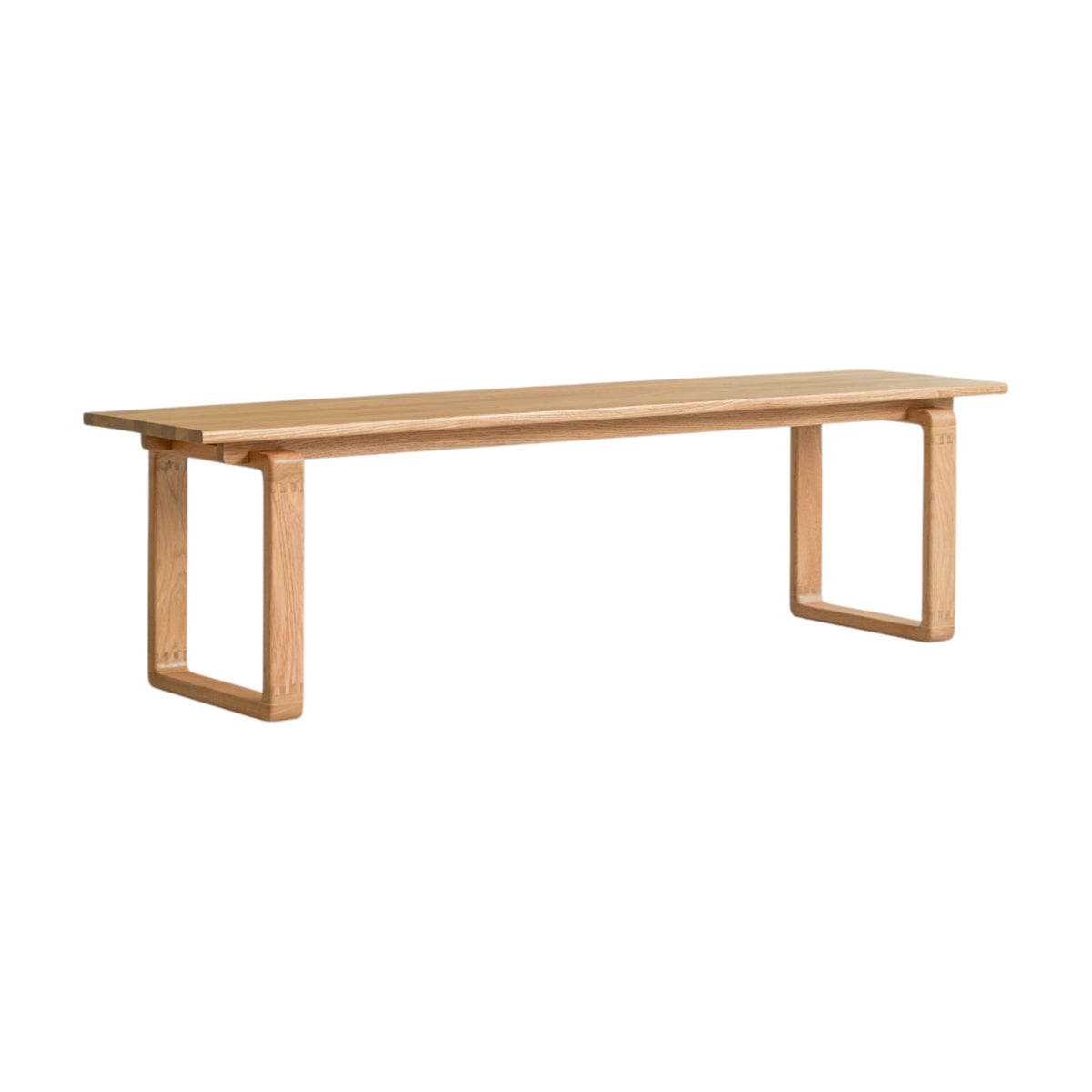 Tikamoon Sybille solid oak bench in a styled entryway