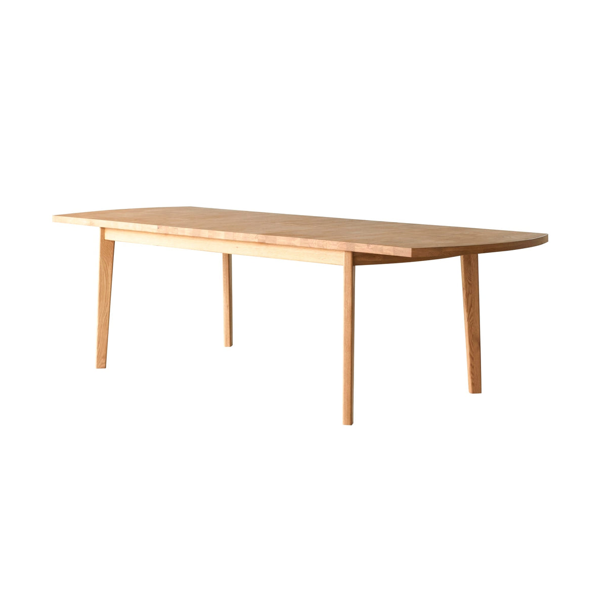 Tikamoon Maia oak dining table styled with chairs and tableware
