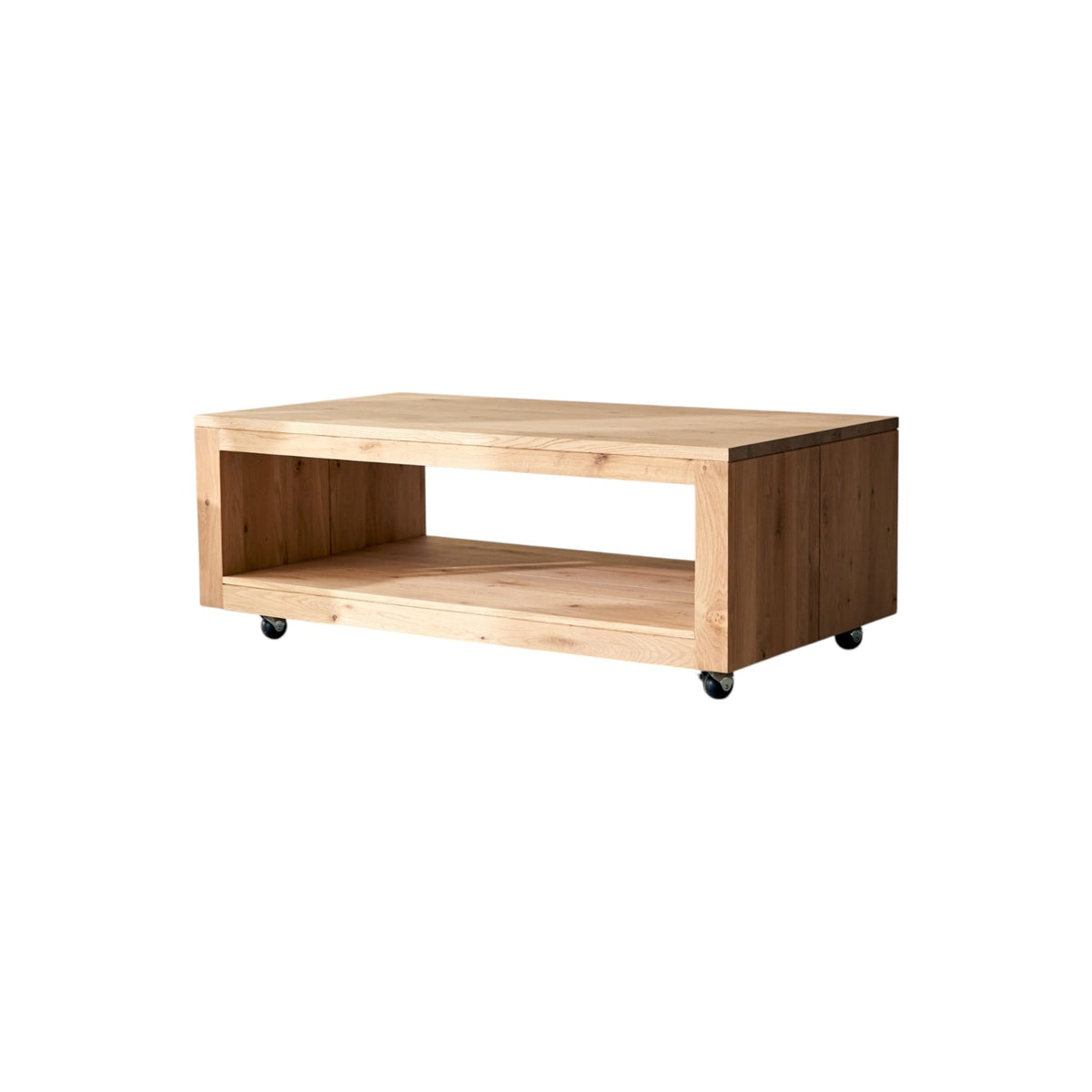 Tikamoon Anoa rectangular coffee table in solid oak, styled in a room setting