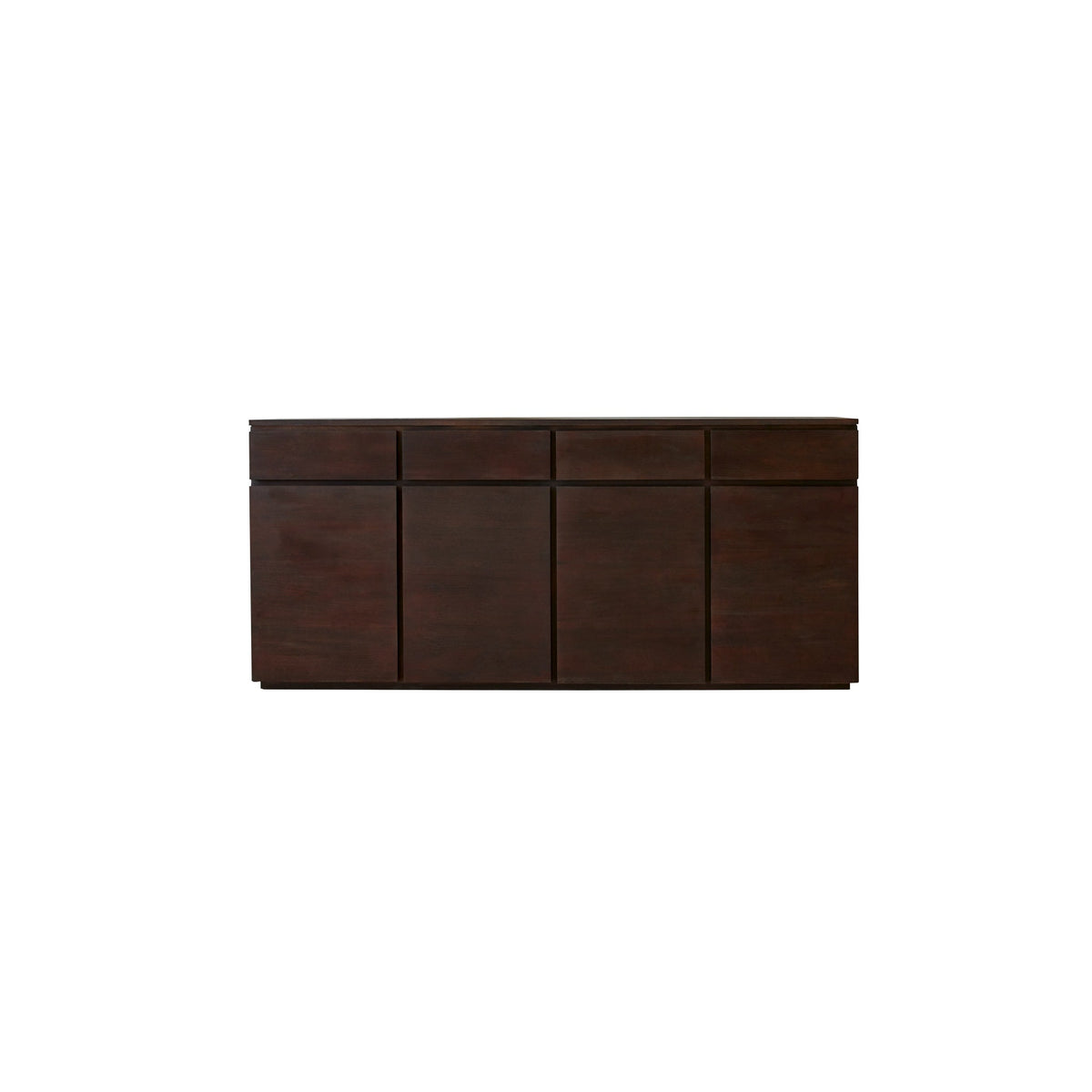 Tikamoon Eva mahogany sideboard styled in a living room