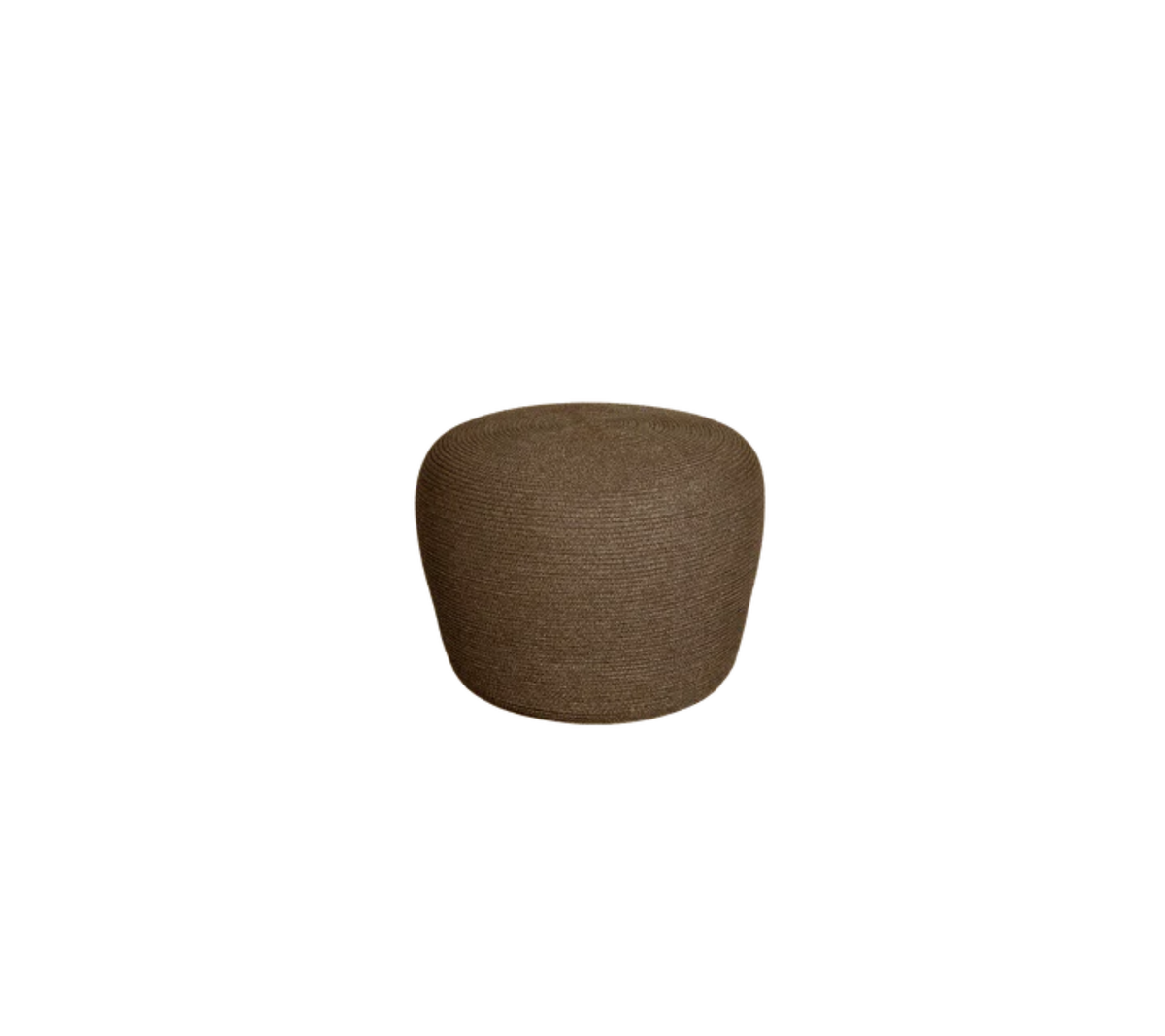 Cane-line Circle Footstool Small in Umber Brown, rattan