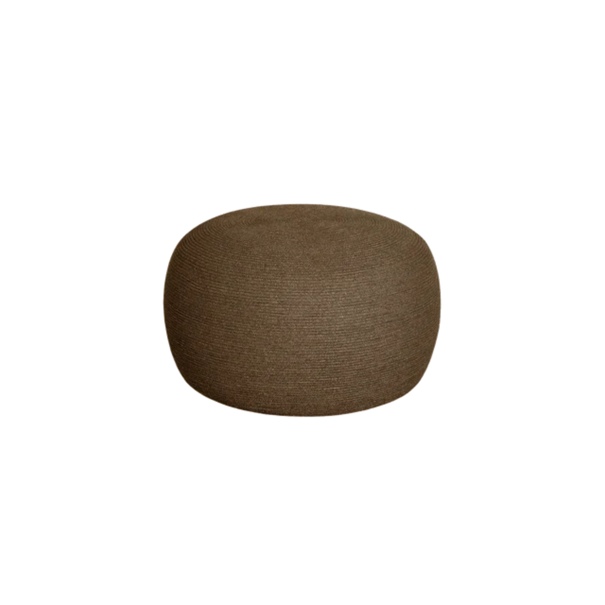 Cane-line Circle Footstool Large in Umber Brown, rattan