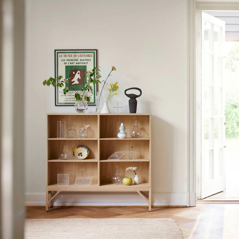 FDB Møbler Shelving unit in solid oak, designed by Børge Mogensen