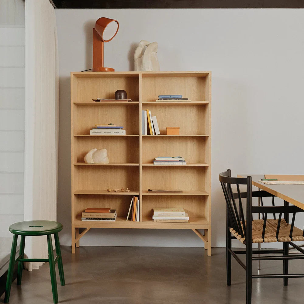 FDB Møbler Shelving unit in solid oak, designed by Børge Mogensen