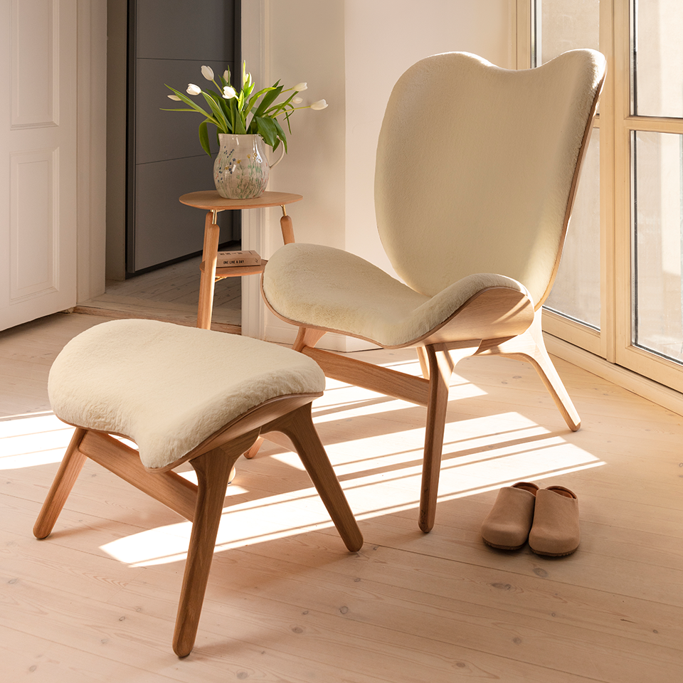UMAGE A Conversation Piece Ottoman, Oak