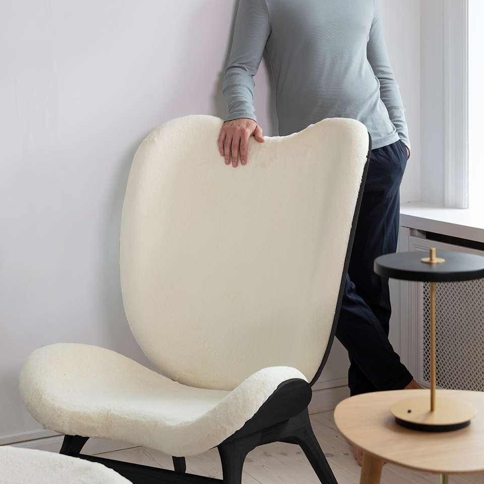UMAGE A Conversation Piece Lounge Chair, Tall, Black Oak