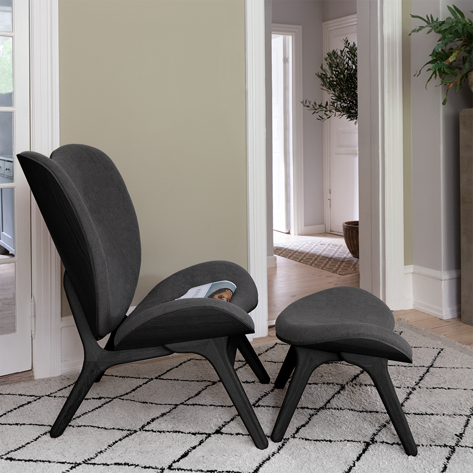 UMAGE A Conversation Piece Lounge Chair, Tall, Black Oak