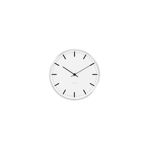 Arne Jacobsen City Hall Wall Clock White/Black